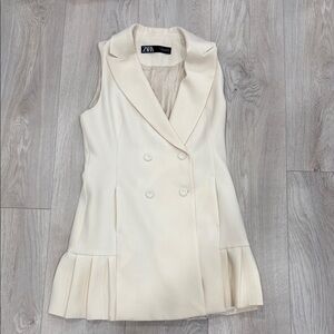 Zara Ivory Double-Breasted Vest